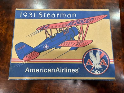 1931 STEARMAN AMERICAN AIRLINES ERTYL DIE CAST BIPLANE 1:43 ERTL 1998 - Image 1 of 4
