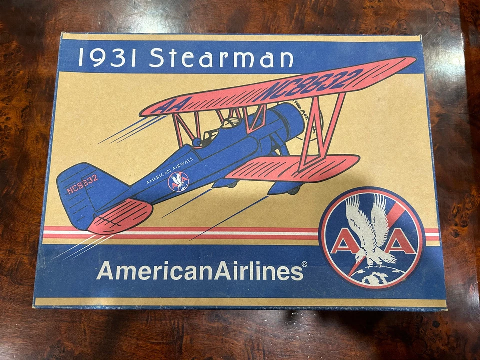 1931 STEARMAN AMERICAN AIRLINES ERTYL DIE CAST BIPLANE 1 43 ERTL 1998