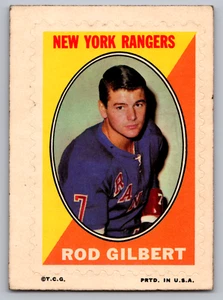 1970-71 TOPPS/OPC STICKER STAMPS ROD GILBERT RANGERS - Picture 1 of 3