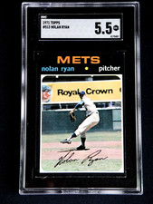 NOLAN RYAN 1971 TOPPS BASEBALL CARD #513 SGC GRADED 5.5 EXCELLENT+  METS HOF