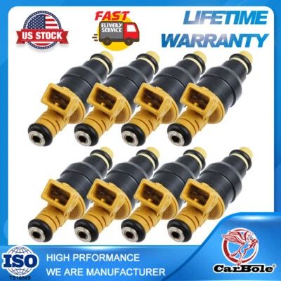 Set of 8 Fuel Injectors For Ford F-150 F-250 F350 4.6L 5.0L 5.4L 5.8L 0280150718 - Image 1 of 4