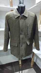 EDO TEAM CAPPOTTO MISTO CASHMERE usato Uomo Man Verde TG 48 PGC842PI - Picture 1 of 8