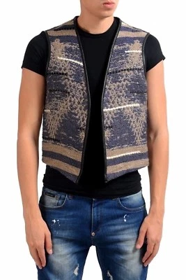 Colete Masculino Maison Margiela 14 Lã de Linho Multicolorido Sem Botões EUA S IT 48 - Imagem 1 de 4