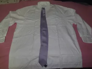 Olymp Luxor Hemd Gr.45 weiss + Krawatte lila - Bild 1 von 1