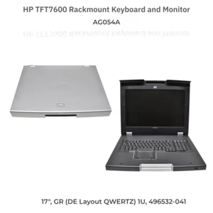 HP TFT7600 Tiroir Clavier et Moniteur Monté en Rack (AG054A), 17", Disposition Gr - Photo 1/1