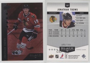 2009-10 Upper Deck Black Diamond Ruby /100 Jonathan Toews #187