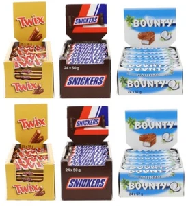 Testpaket Snickers 48x50g + Twix 50x50g + Bounty 48x57g - Schokoriegel - Bild 1 von 7