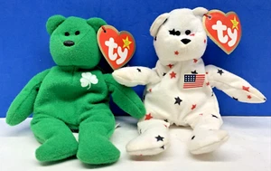 McDonald's TY 1993 Teenie Beanie Original Glory the Bear & Erin the Bear - Imagen 1 de 11