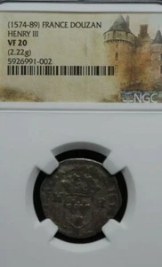  Henry III, 1574-1589. Billon Douzain. France, NGC VF20 - Picture 1 of 2