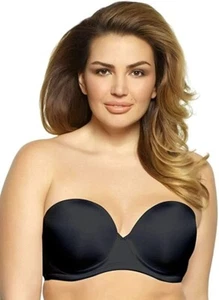 Sujetador Paramour 40DD Maravilloso Sin Tirantes Negro Micro Contorno Figura Completa - Imagen 1 de 9