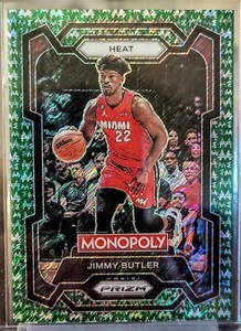 2023-24 Jimmy Butler Panini Prizm Monopoly Dinero Verde Brillo Prizm #/20 - Imagen 1 de 2