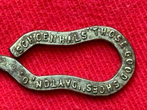 VINTAGE BUTTON HOOK SHOE LACER - SCHOENHALS DAYTON OHIO - FREE SHIPPING!!! - Picture 1 of 6
