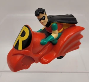 1993 Batman and Robin Superhero Action Figure on Scooter Motorcycle DC Comics - Picture 1 of 5