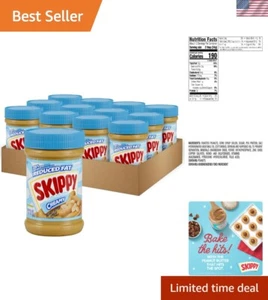 Reduced Fat Creamy Peanut Butter Spread (16.3 oz, Pack of 12) - Guilt-Free Snack - Picture 1 of 10
