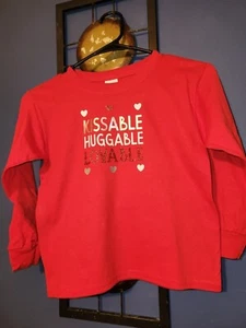 Red Long Sleeve Valentines t-shirt - Picture 1 of 2