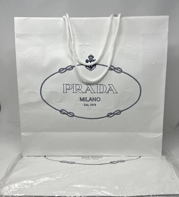 5 NEW - Authentic Prada Shopping Bag 16.5" L x 5.5" W x 15.75" H Embossed Large