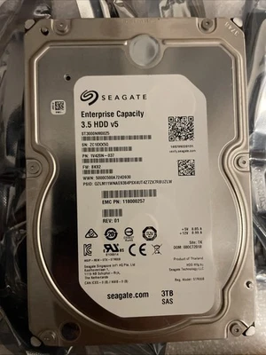 Lot of 10 Seagate 3TB 3.5" SAS Internal HDD ST3000NM0025 - Image 1 of 2