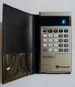 Vintage - Rockwell the 22k Taschenrechner 70er Jahre mit Etui Japan funktioniert gut - mit Batterien - Bild 1 von 17