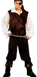 Karibik Pirat Kapitän Freibeuter Mann Verkleidung Halloween Erwachsenenkostüm - Bild 1 von 3