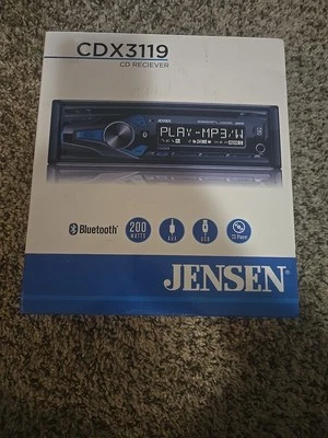 NEW Jensen CDX3119 1-DIN Car AM/FM/CD Car Audio Receiver w/ Bluetooth - Image 1 of 4