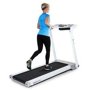 Laufband elektrisch Heimtrainer 16km/h Treadmill 1,5 PS LED-Touch-Screen Weiß - Bild 1 von 12