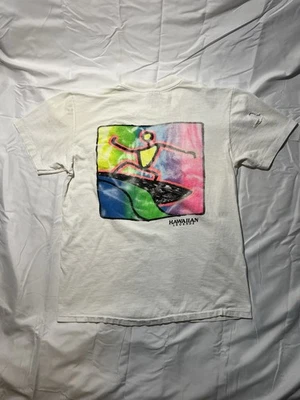 Distressed Faded Vintage 80s 90s Single Stitch Hawaiian Legends Surf T Shirt M - Image 1 of 4
