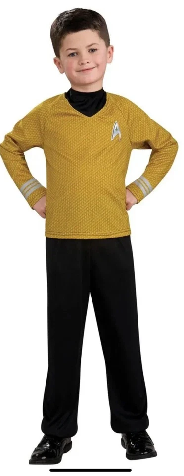 Camisa Dorada Capitán Kirk Star Trek Película Elegante Disfraz Infantil Med 8-10 Foto 1 de 4