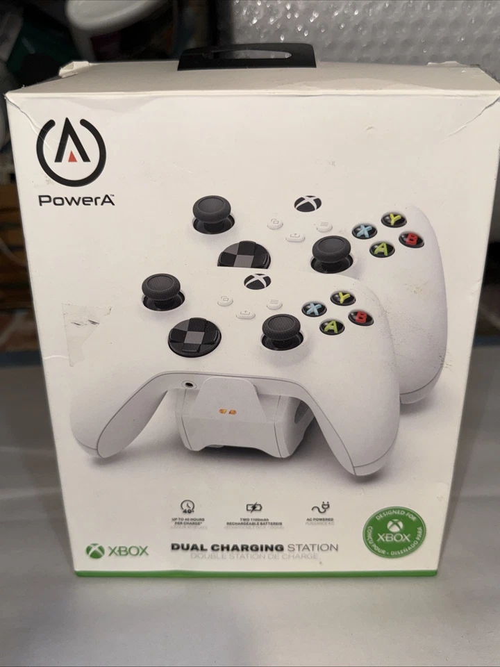 PowerA Dual Charging Station White Open Box Never Used - Image 1 of 4