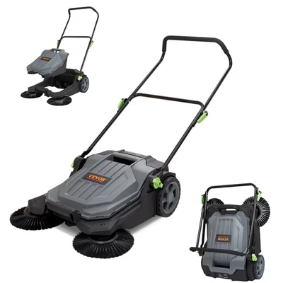 VEVOR Walk-behind Hand Push Floor Sweeper, 25.6" Sweeping Width Floor Sweeper Ma - Image 1 of 4