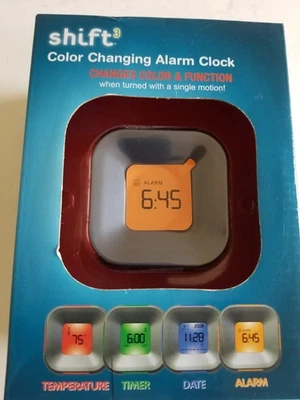 4 COLOR CHANGING PORTABLE TRAVEL ALARM CLOCK TEMP & TIMER & DATE & ALARM - Image 1 of 4