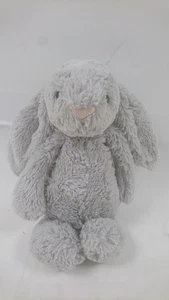 Grey Plush Bunny Jellycat with Long Ears Stuffed Animal 12 inches Collectable - Picture 1 of 10