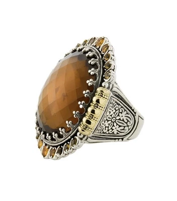 Konstantino 18k gold Smokey Topaz Citrine and Sterling Silver ring - Image 1 of 4