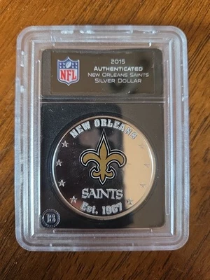 2015 NFL New Orleans Saints Silver Dollar Fiji - Image 1 of 2