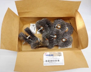 10 Weiler 17617 3" Narrow Face Stem-Mounted Crimped Wire Wheel .014" Steel 1/4" - Picture 1 of 3