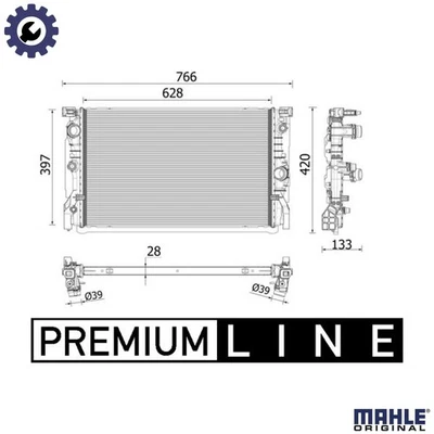 RADIATOR ENGINE COOLING CR 2223 000P FOR BMW 5/Van/G31/G30/F90/8/G1/F92 6/Gran - Image 1 of 4