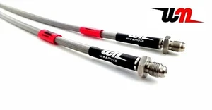 04/03-04/06 MINI R50 R53 REARS WM Stainless Steel Braided Brake Hoses Lines - Picture 1 of 3