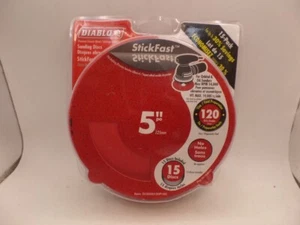 DIABLO DCD050120P15G 5" 120-GRIT ROS & PNEUMATIC STICKFAST SANDING DISCS 15-PACK - Picture 1 of 2