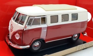 Road Signature 1/18 Scale 92328 - 1962 Volkswagen Microbus - Red/White - Picture 1 of 5
