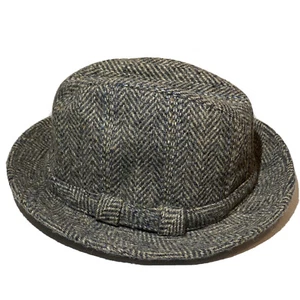 Vintage Young An YA Wool Blend Fedora, Gray Brimmed Tweed Hat, Size Small - Picture 1 of 9
