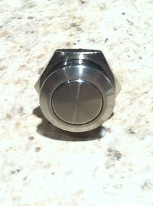 USA SELLER 30 AMP METAL MOMENTARY WATERPROOF SWITCH 12V16mm 5/8 horn nitrous - Picture 1 of 4