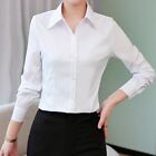 Casual White Long Sleeve Blouse for Women Slim Fit Ladies' Tops (S 5XL)