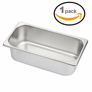 Steamer Tray Lid 3Qt 13" 1/3 Stainless Steel Durable Heavy Duty Gauge Heating... - Picture 1 of 12