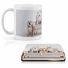 Mug & Square Coaster Set - Shiba Inu Dog Family at Home   #24490
