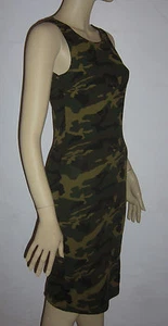 Military ARMY CAMUFLAGE Vestido de verano Camisa Vestido de tirantes Mini Stretch S M L NUEVO - Imagen 1 de 12
