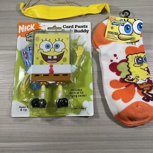 Neu! SpongeBob Schwammhose Kartenhose Deck Buddy werkseitig versiegelt 2006 plus Socken