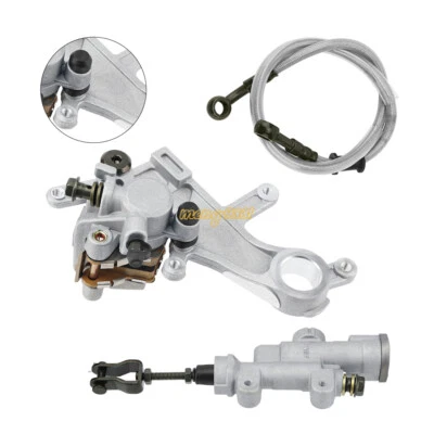 Rear Brake Caliper & Master Cylinder w/Hose Assembly for Honda CR125R CR250R - Image 1 of 4
