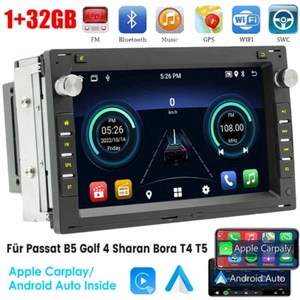 7"Android13 Autoradio Carplay Für Passat B5 golf 4 Sharan Bora T4 T5 GPS Navi BT - Bild 1 von 16