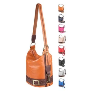 ITAL DAMEN LEDER CITY RUCKSACK Schultertasche Umhängetasche CROSSBODY BAG REISE - Bild 1 von 16