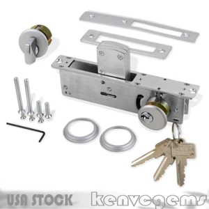 Storefront Door Mortise Lock Deadbolt Aluminum Storefront Entry Door Lock Set - Picture 1 of 7