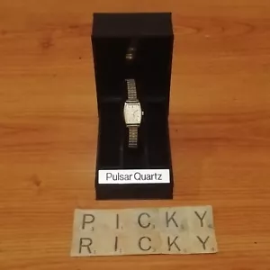 Vintage Pulsar Ladies Quartz Gold Plated Bracelet Watch Y481-6650 - Boxed - Picture 1 of 11